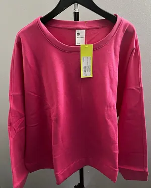 All in Motion Women's Pink Crewneck Long Sleeve Pullover Sweatshirt 2X thumbnail 1