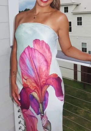 Anthropologie Conditions Apply Chloe Strapless Maxi Dress in Floral Print thumbnail 1