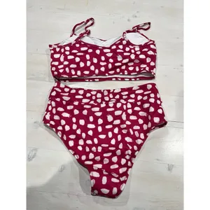 Bikini NEW W TAGS!‎ Pink with white spots size medium thumbnail 6