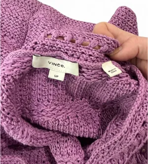Vince Crochet Square Neck Camisole Lilac Purple Small thumbnail 5