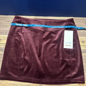 Lululemon Scuba High Rise Mini Skirt Velvet NWT Size XL (GARN) LW8AL9S thumbnail 6