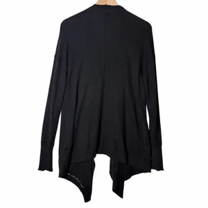 Lululemon Cardigan Black Find Your Calm Wrap Sweater Silk Blend Womens 6-8 thumbnail 2