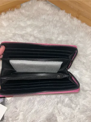 NWT Ed Hardy Zip Around Wristlet - Embossed Screaming Tiger On Pink thumbnail 4