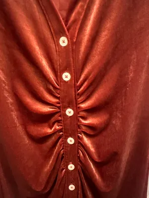 Shayla Velour Mini Dress In Copper Sz S thumbnail 7