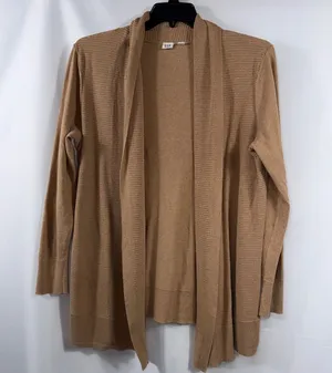 GAP Camel Brown Open Front Cardigan Large thumbnail 1