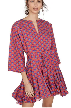 Rhode Ryan Dress in Retro Rainbow M Red Size M thumbnail 1