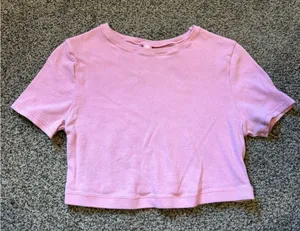 Skims Logo Pointelle Cropped Tee thumbnail 1