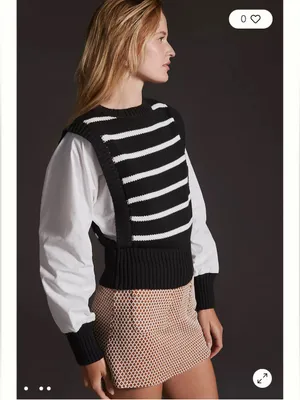 ANTHROPOLOGIE Layered Sweater Vest Medium thumbnail 2