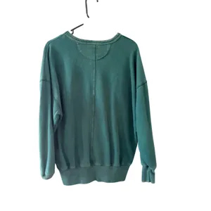 American Eagle Teal Green Oversized Graphic‎ Sweatshirt Peace Hearts XS Comfort thumbnail 4