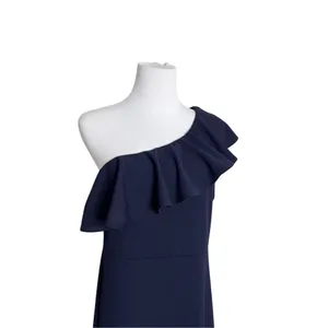 Lulu's Forever Ruffle One Shoulder‎ Trumpet Dress Navy XL Sexy Cruise Date Night thumbnail 7