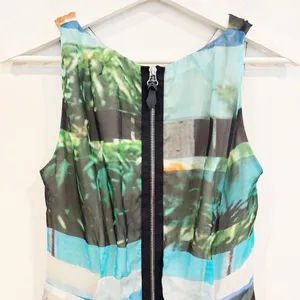 Rag and Bone Tribeca Dress Size 2 Multi Color‎ Silk Abstract Minimalist Grunge thumbnail 8