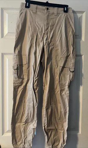Garage Women’s Beige Cargo Pants - Lightweight Utility Trousers thumbnail 1