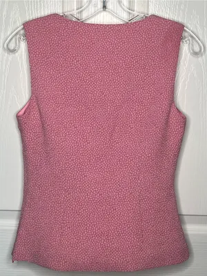 Y2K Style Mauve Cowl Neck Tank Top Textured Draped Bust Going Out Size S thumbnail 7