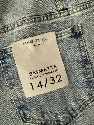 NWT Habitual Emmette High Waist Wide Leg‎ Acid Wash Trouser Jeans thumbnail 7