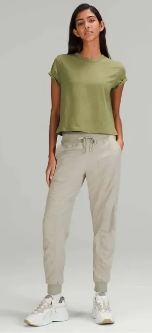 ✨ Lululemon Classic-Fit Cotton-Blend Bronze Green Sz Small T-Shirt✨ thumbnail 1