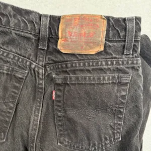 Levis Relaxed‎ Fit Jeans 9M Black Tapered High Rise Made In USA Vintage thumbnail 7
