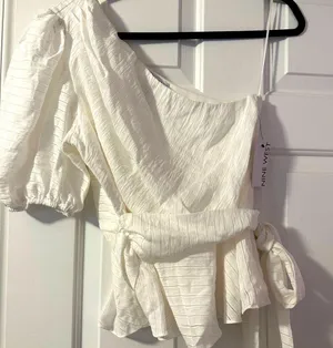 Nine West one shoulder blouse thumbnail 1