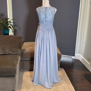 Women’s Full Length V-Neck Chiffon Bridesmaid Party Dress Size 2 NWT thumbnail 5
