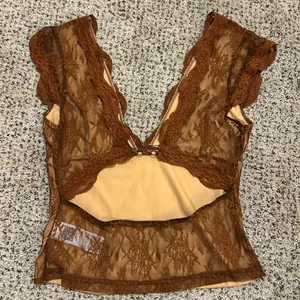 SHEIN Brown Lace Top thumbnail 3