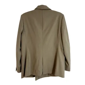 Uniqlo Wide Leg Double Breasted Suit Set Womens Size Large Tan EUC thumbnail 3