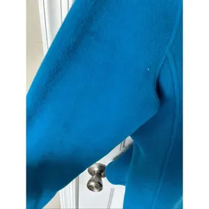 L.L. Bean Womens Pullover Large Regular Quarter Zip Mock Neck Cobalt Blue Fleece thumbnail 5
