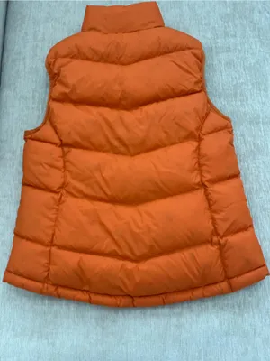 LL Bean Goose Down Puffer Vest. Orange Size XS thumbnail 5