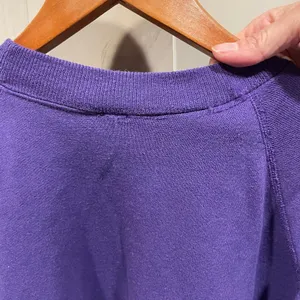 Cute vintage 80s Hanes purple plum fairy puff paint broken in sweatshirt grapes thumbnail 5