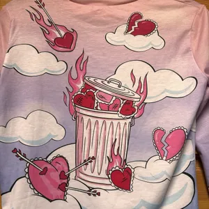 NEW Anti Valentines Day Dolls Kill Sugar Thrillz Not Today Cupid Heart Tee Shirt thumbnail 4