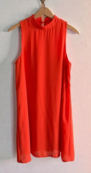 Gianni Bini Bright Orange Sleeveless Mini‎ Dress thumbnail 1