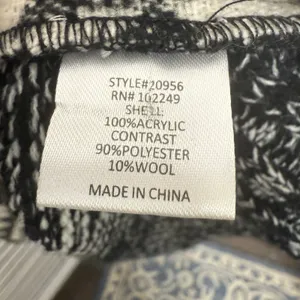 SKIES ARE BLUE Women's Medium Knit Blazer Aztec Southwest Black White Cardigan thumbnail 8