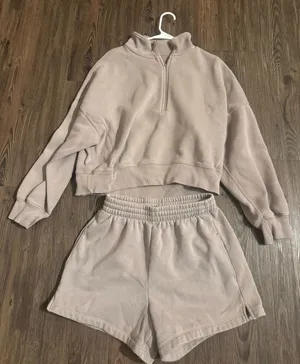 Abercrombie Sweat Set Taupe Grey thumbnail 1