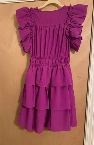 Entro Violet Ruffle Dress thumbnail 2