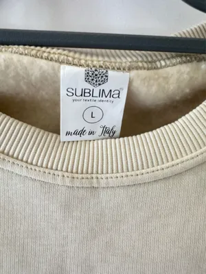 Sublima Women’s large made in Italy women’s cream color crewneck sweatshirt thumbnail 3