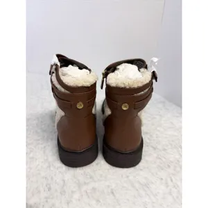 Kenneth Cole Reaction Wind Lug Buckle‎ Cozy Brown Faux Shearling Boots 8.5 NIB thumbnail 7