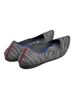 VHTF: Retired Rothy’s ➤ The Point Flats ➤ Grey Zebra Stripe Print ➤ 8M ➤ Sustain thumbnail 3