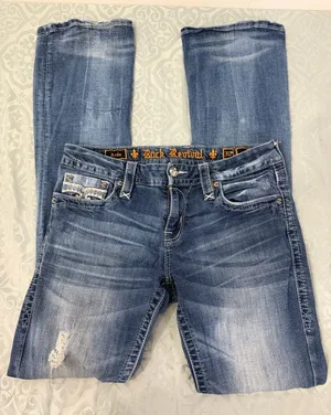 Rock Revival Women's Faded Blue Bootcut Jeans thumbnail 1