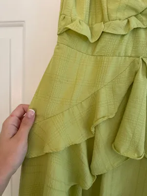 City Studios Chartreuse Green Ruffle Mini Dress thumbnail 6