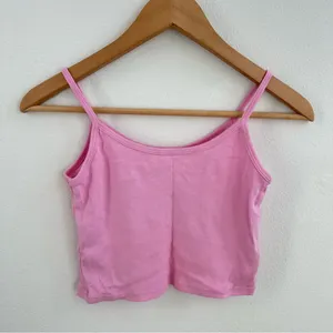 Brandy Melville John Galt pink ribbed cami top thumbnail 5