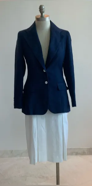 Classic Navy Women's Blazer - Tailored Evan Picone Jacket Sz Small thumbnail 1
