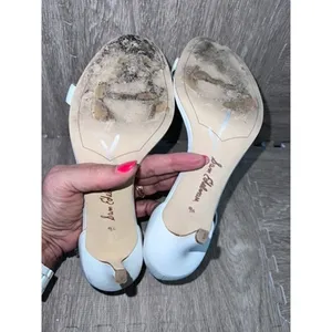 Sam Edelman Women's White Ankle‎ Strap Heeled Sandals Size 9.5 thumbnail 3