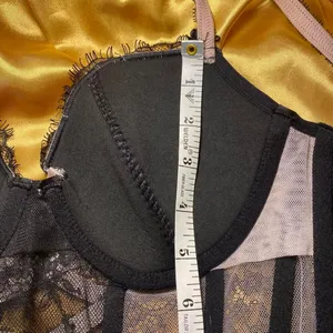 Victoria’s Secret Black & Pink Lace Bustier Corset Top thumbnail 7