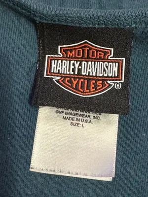 HARLEY-DAVIDSON Las Vegas Tank Top L Teal EUC thumbnail 3