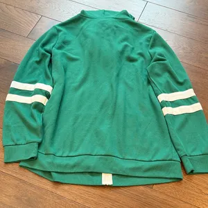 Amazon Green Zip-Up Hoodie with White Stripes C4-011 thumbnail 6