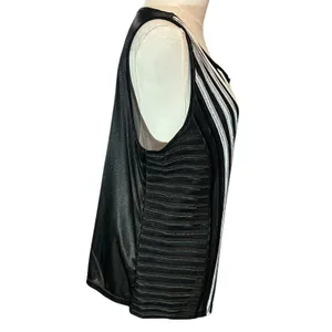 Damee Inc 2 PC Set Top and Overshirt Black Silver Sheer Mesh Art XL Space Punk thumbnail 4