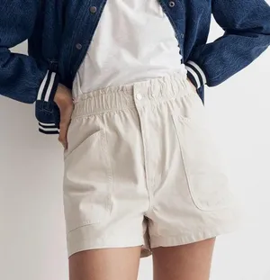 Madewell Denim Pull-On Paperbag Utility Shorts Sz 25 StreetWear thumbnail 1