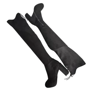 Chinese Laundry Black Suede Lace Up Back Chunky Heel Over The Knee Boots‎ Size 8 thumbnail 12