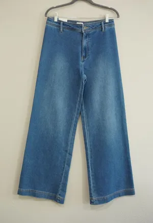 Z SUPPLY Rilynn Wide Leg Trouser Jeans Medium Wash High Waist Denim Size‎ 28 NEW thumbnail 1