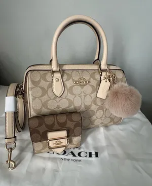 Coach Rowan Satchel In Colorblocked And Matching Wallet thumbnail 1