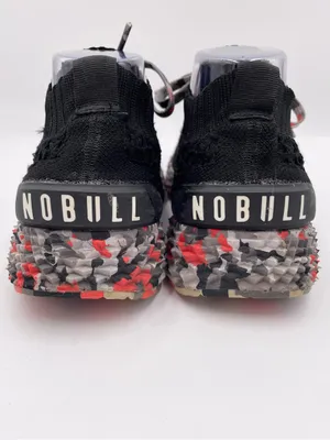 NOBULL Diamond Knit Runner Sneakers Black Red Camo Men's Size 7 Women's 8.5 thumbnail 6