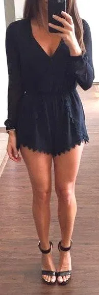 ASTR Black Romper thumbnail 3